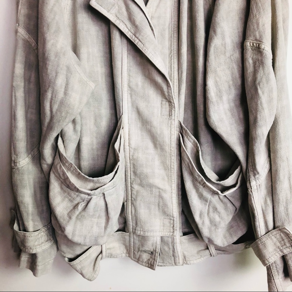 ** SOLD ** SOLD **FREE PEOPLE NWT Bomber Jacket Oatmeal color Size L - Picture 3 of 12